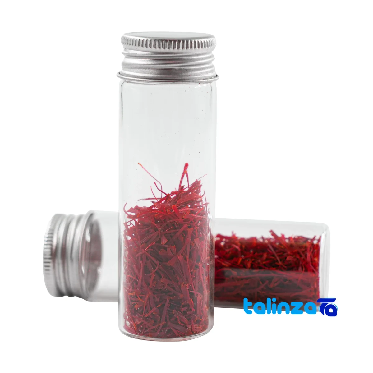 Novin Saffron Premium Pack of Two Sachet - Side view showing box profile and sealing
