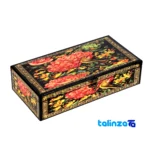 Side view of Elise Super Negin Saffron Gift Set box profile and sealing