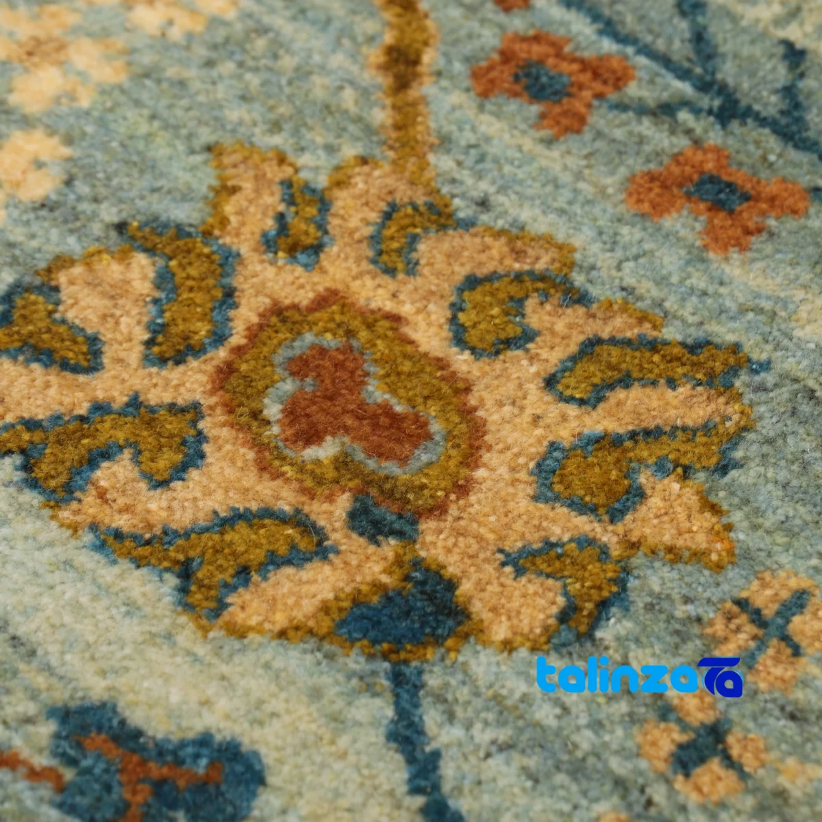 Persian Handwoven Rug Sultanabad Model Hand wash only - In-room view showing room styling and scale