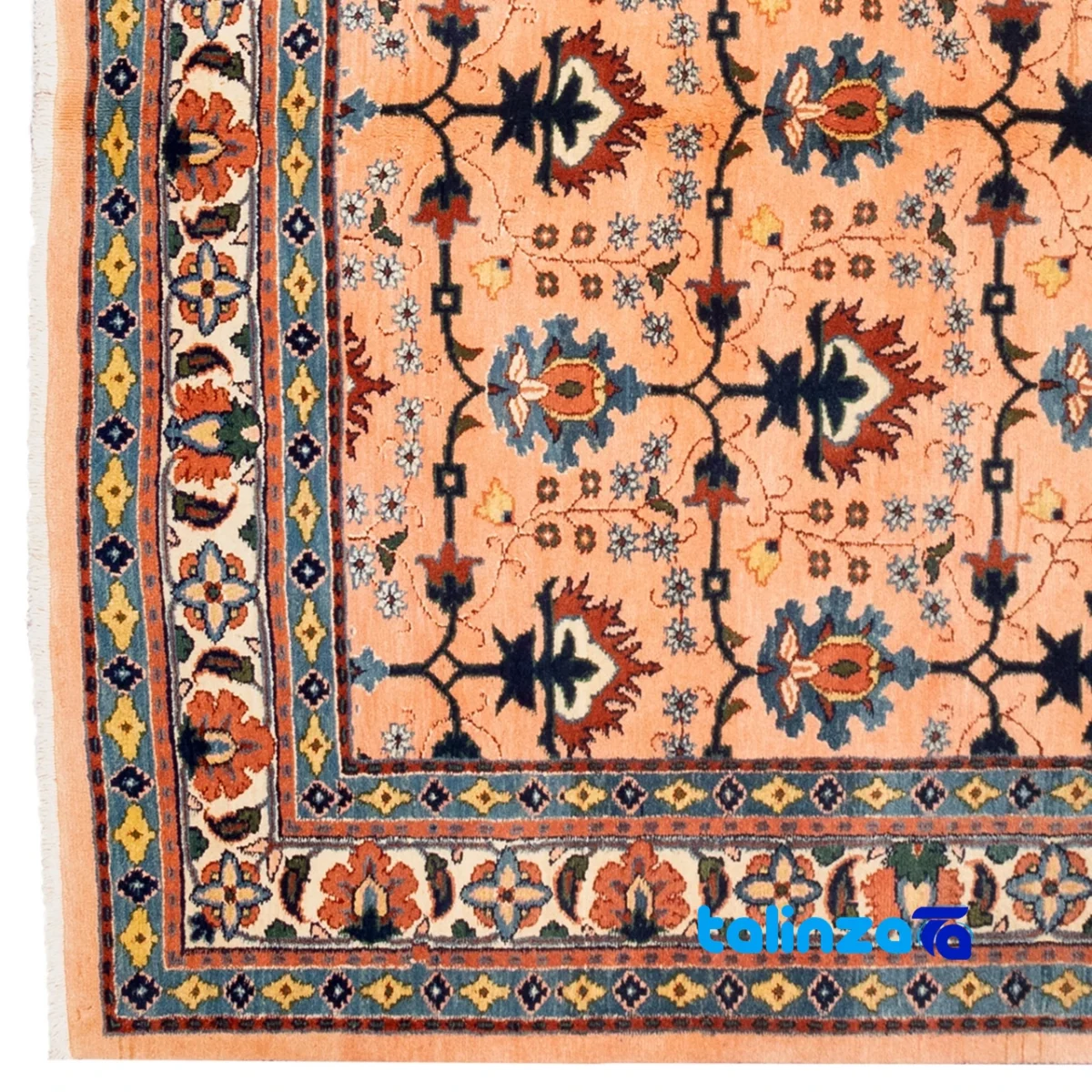 C Persia Handwoven Rug Elegant Design floor placement example (Room setting)