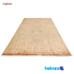 Handwoven Carpet 11m² Peach Design 102008 289 x room styling and scale (In-room view)