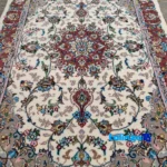 Detail view of Kashan Handwoven Carpet Model D pile texture close-up