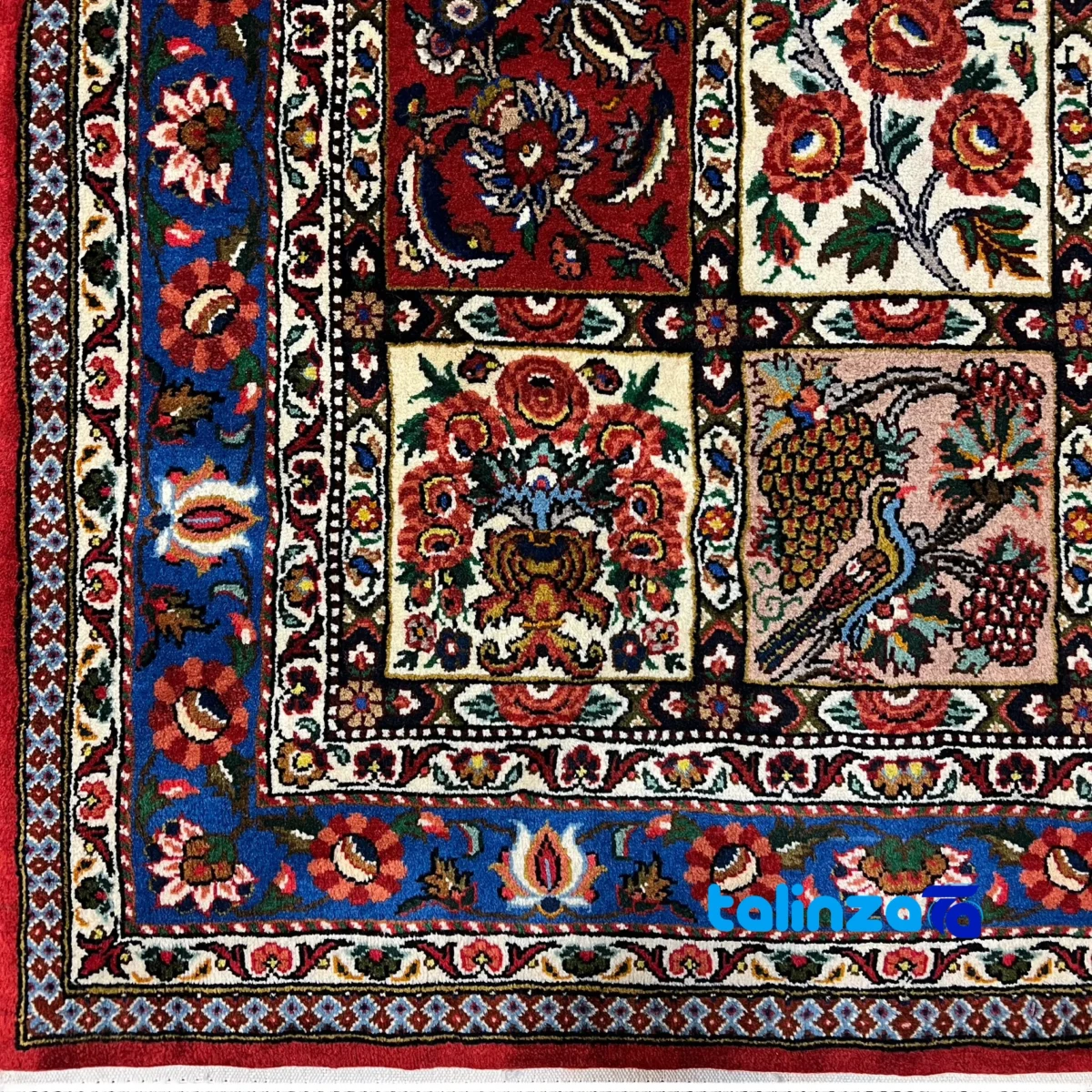 Bakhtiari Handwoven Rug Colorful Design Hand wash floor placement example (Room setting)