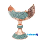 Kashkul Firouzeh Kubi Masterpiece Decorative Art - Side view showing profile and structure