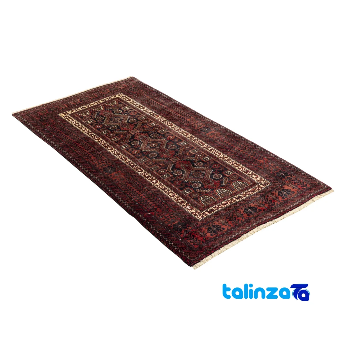 In-room view of Baloch Handwoven Rug Model 19.11.3145 Navy Blue 293x103x1 cm room styling and scale