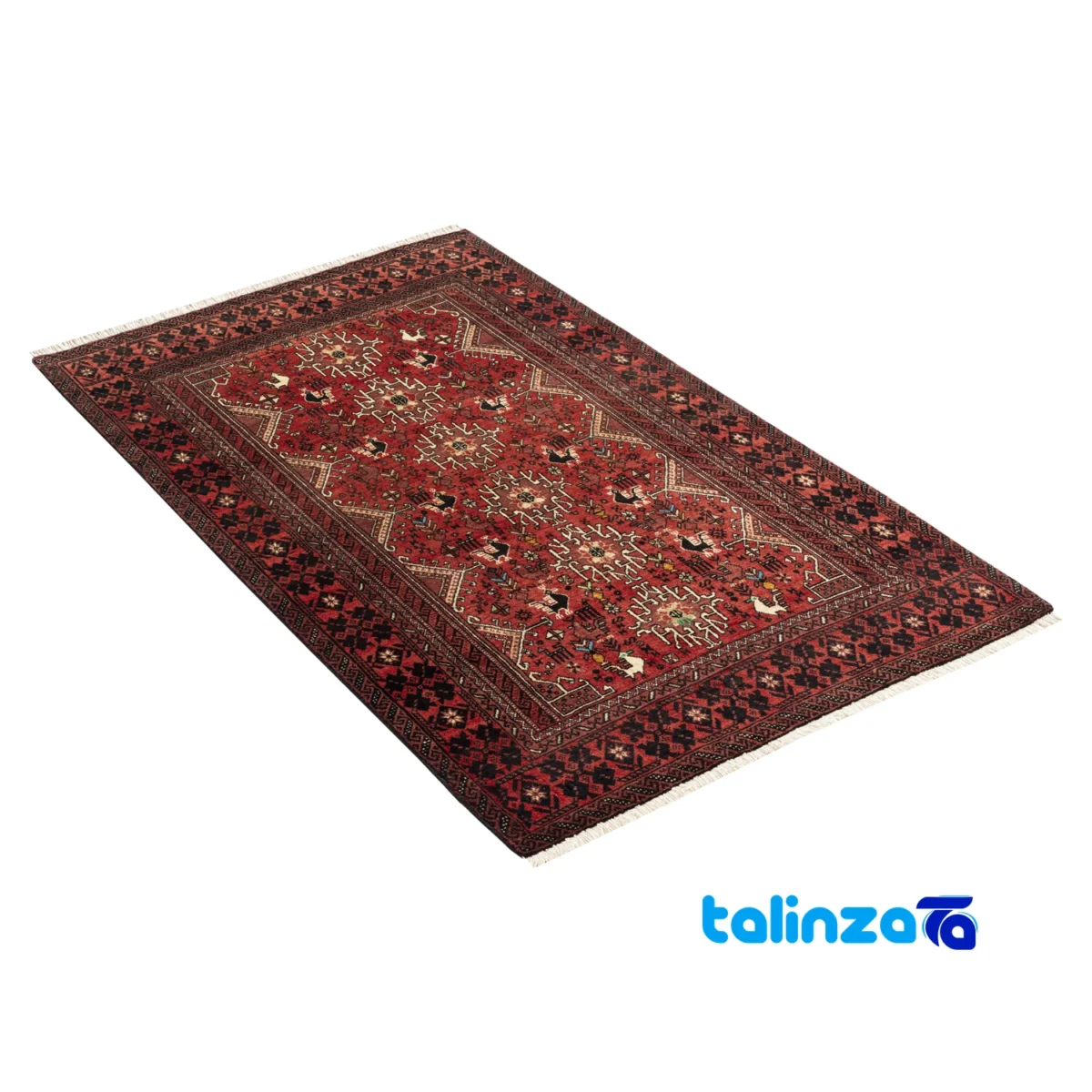 Handcrafted Baluch Rug Model 19.34.2793 - In-room view showing room styling and scale