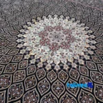 Haj Bagheri Handwoven Carpet Black - Room setting showing floor placement example