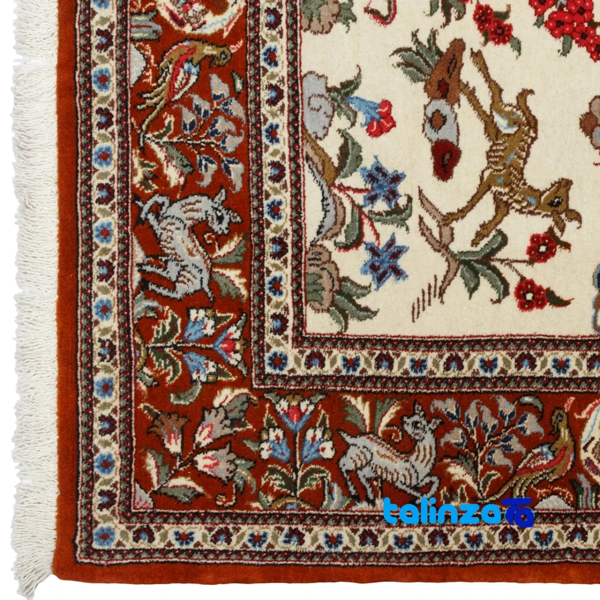 Persia Handwoven Rug Unique Design - In-room view showing room styling and scale