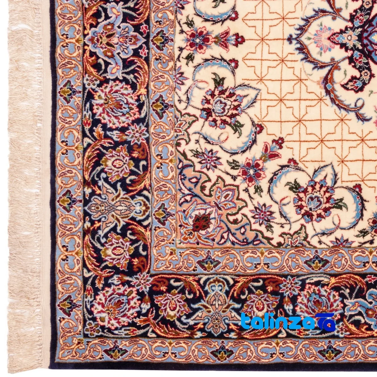 Se Persia Handwoven Rug Floral Design floor placement example (Room setting)