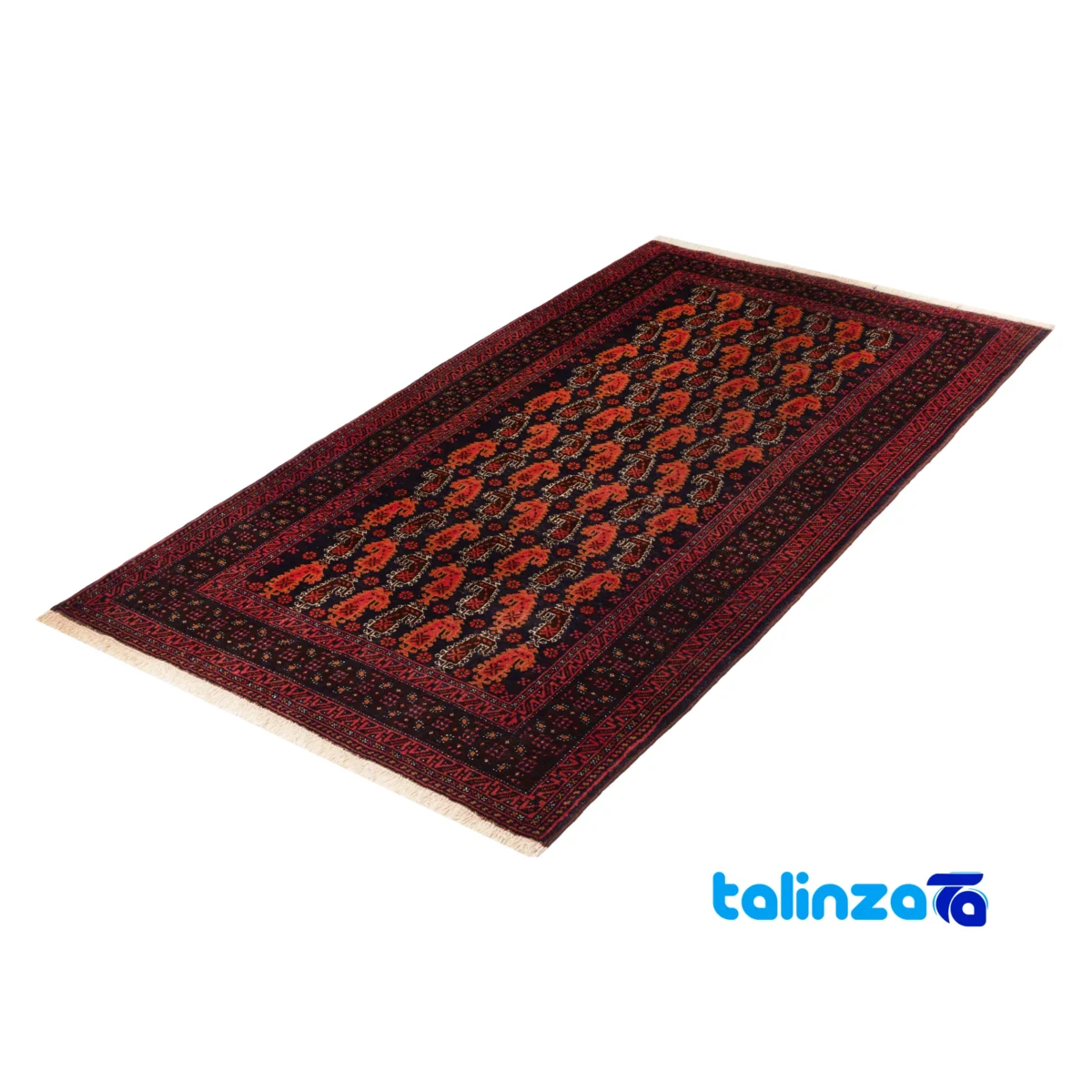 Baloch Handwoven Rug Model 231313 Navy Blue room styling and scale (In-room view)