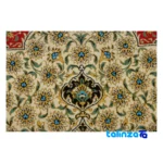 Persian Handwoven Rug Latchak Design Cream - In-room view showing room styling and scale