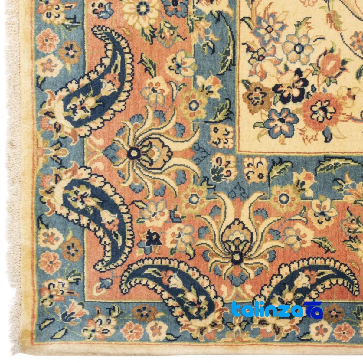 In-room view of C Persia Handwoven Rug Unique Design room styling and scale