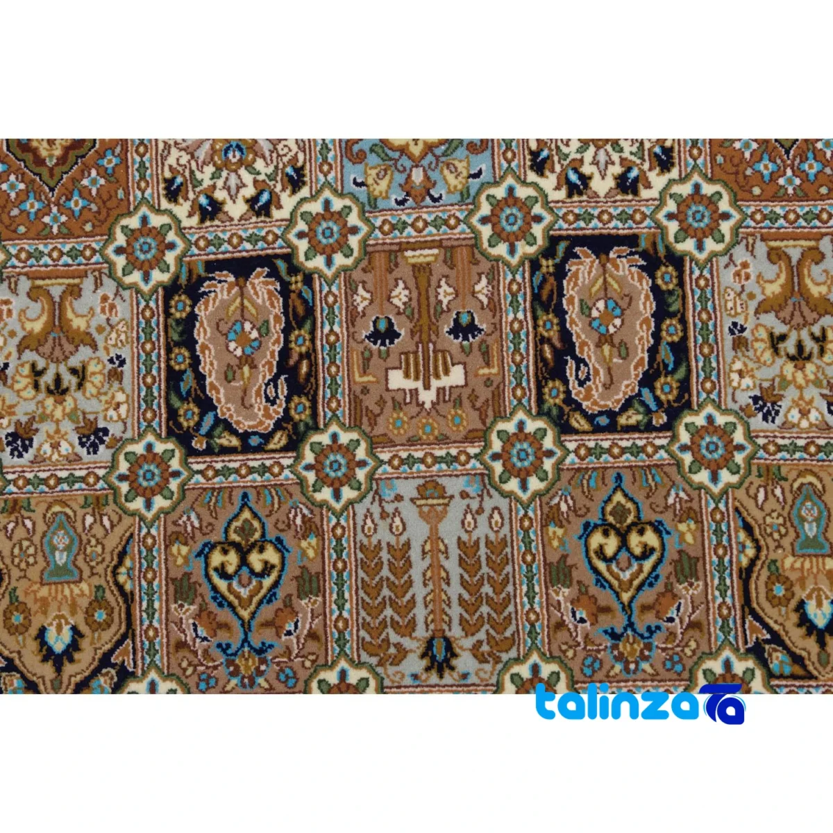 Room setting of Handmade Persian Rug MS115 Brown floor placement example