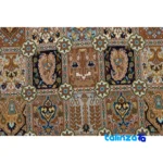Room setting of Handmade Persian Rug MS115 Brown floor placement example