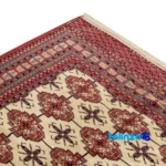 Turkmen Handwoven Carpet Unique Design - Room setting showing floor placement example