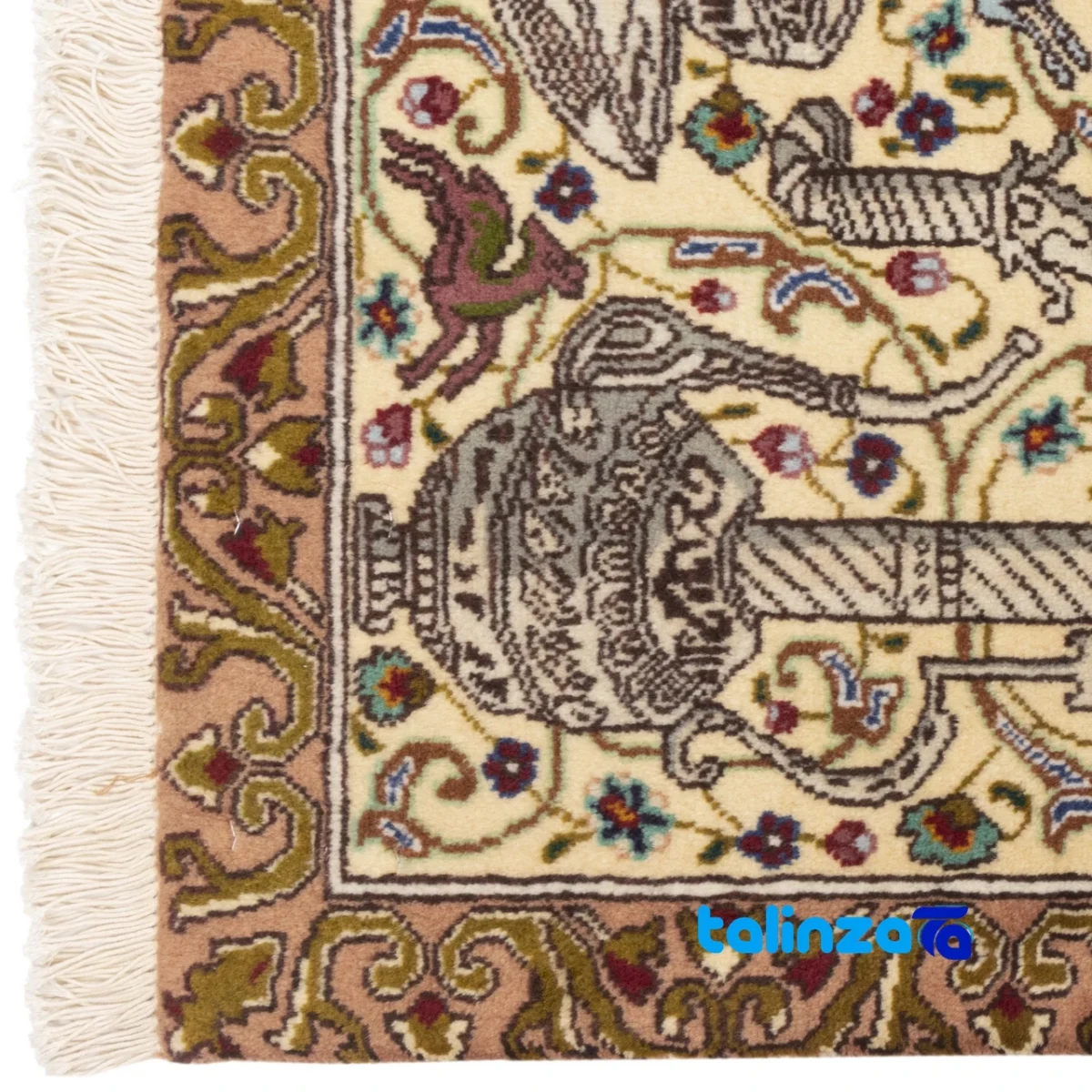 Cypress Persian Handwoven Rug Stunning Design - Room setting showing floor placement example