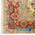 Room setting of Cypress Persian Handwoven Rug Floral Design Yellow floor placement example
