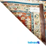 Traditional Handwoven Carpet Blue Floral Design - Room setting showing floor placement example