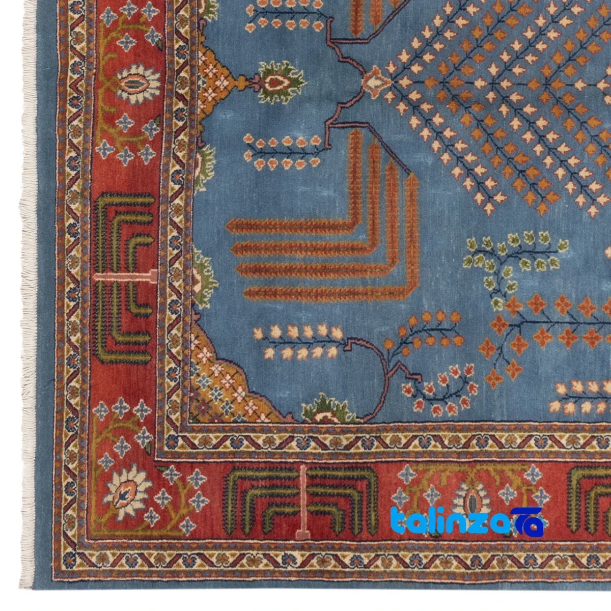 C Persia Handwoven Rug Elegant Design room styling and scale (In-room view)