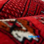 Turkmen Handwoven Carpet Red 125x60x1 cm - In-room view showing room styling and scale