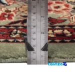 Room setting of C Persia Handwoven Rug Square Design Green floor placement example