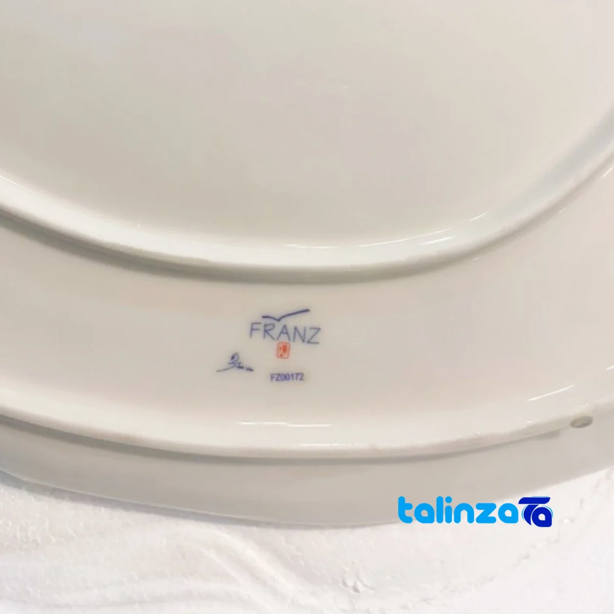 Franz Decorative Dragonfly Dessert Plate Dish - Top view showing package opening
