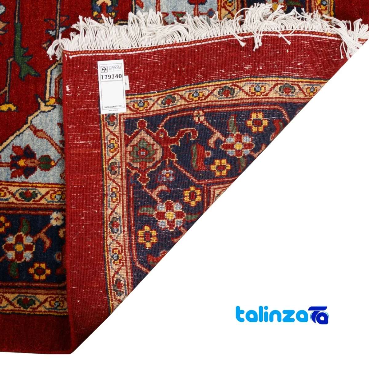 In-room view of Si Persia Handwoven Carpet Luxurious Burgundy Design room styling and scale