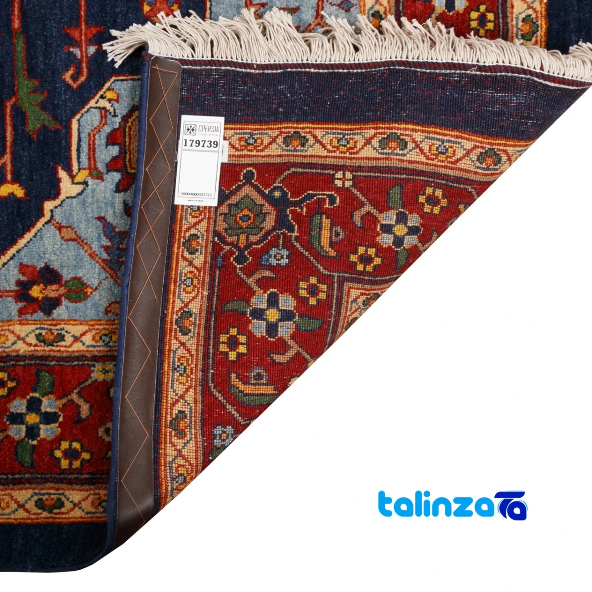 In-room view of Si Persia Handwoven Rug Elegant Navy Design room styling and scale