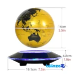 UFO Decorative Globe Model - Luxurious Design - Side view showing profile and structure