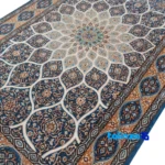 Kazemi Handwoven Carpet Isfahan Design floor placement example (Room setting)