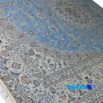 Room setting of Akvan Handwoven Carpet Latchak Design Blue Hand wash only floor placement example