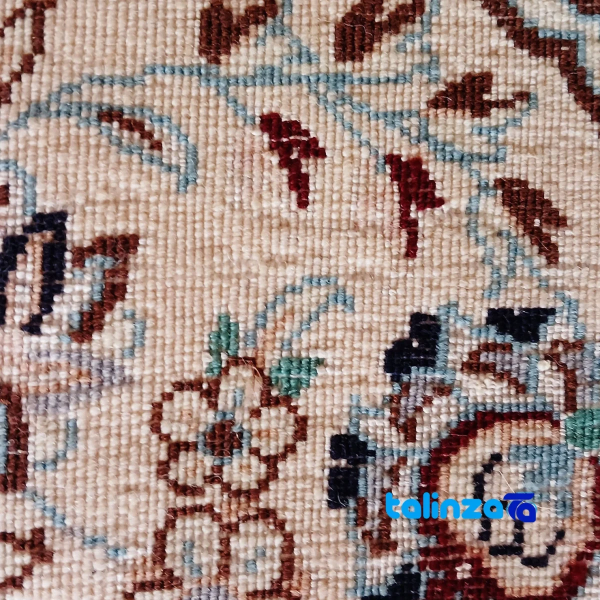 In-room view of Nain Handwoven Rug Latchak Design Cream room styling and scale