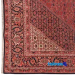 Cypress Persian Handwoven Rug Red 255x248x2 cm room styling and scale (In-room view)