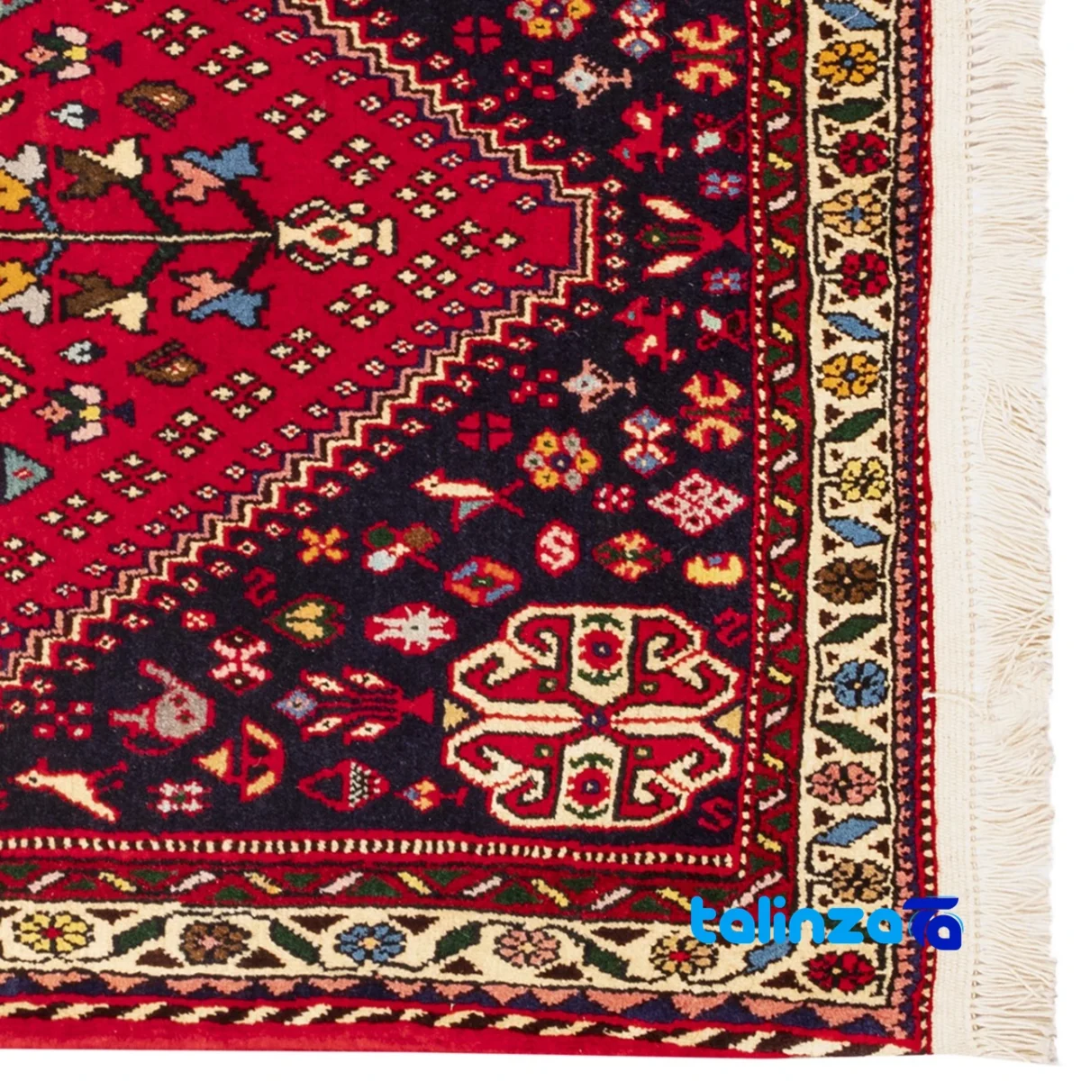 Room setting of Persia Handwoven Rug Red Luxury Design 155 x floor placement example