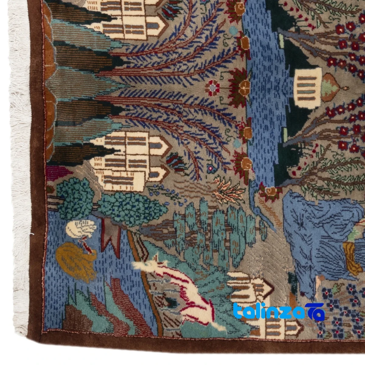 Si Persia Handwoven Rug Colorful Design - Room setting showing floor placement example