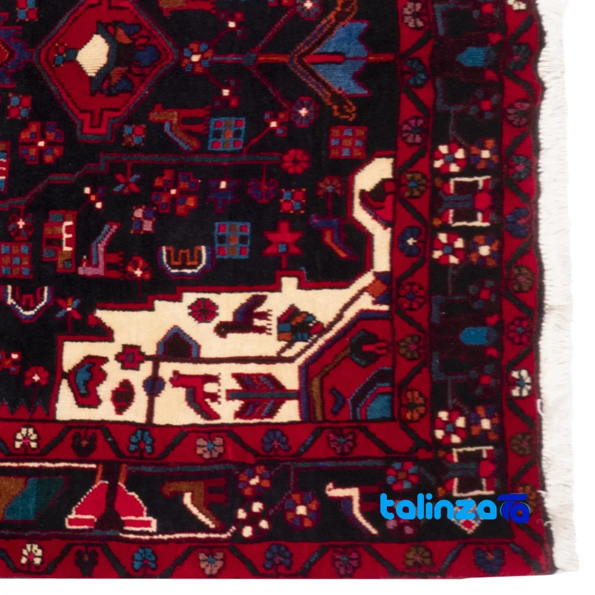 Si Persia Handwoven Rug Elegant Navy Design room styling and scale (In-room view)