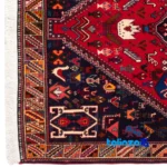 Persia Handwoven Rug Unique Design Red room styling and scale (In-room view)