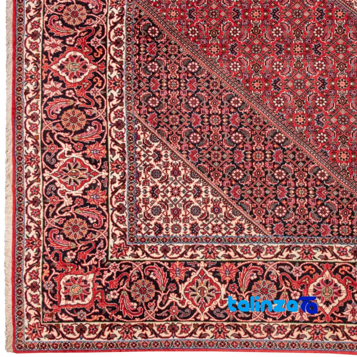 Room setting of C Persia Handwoven Rug Luxurious Design floor placement example