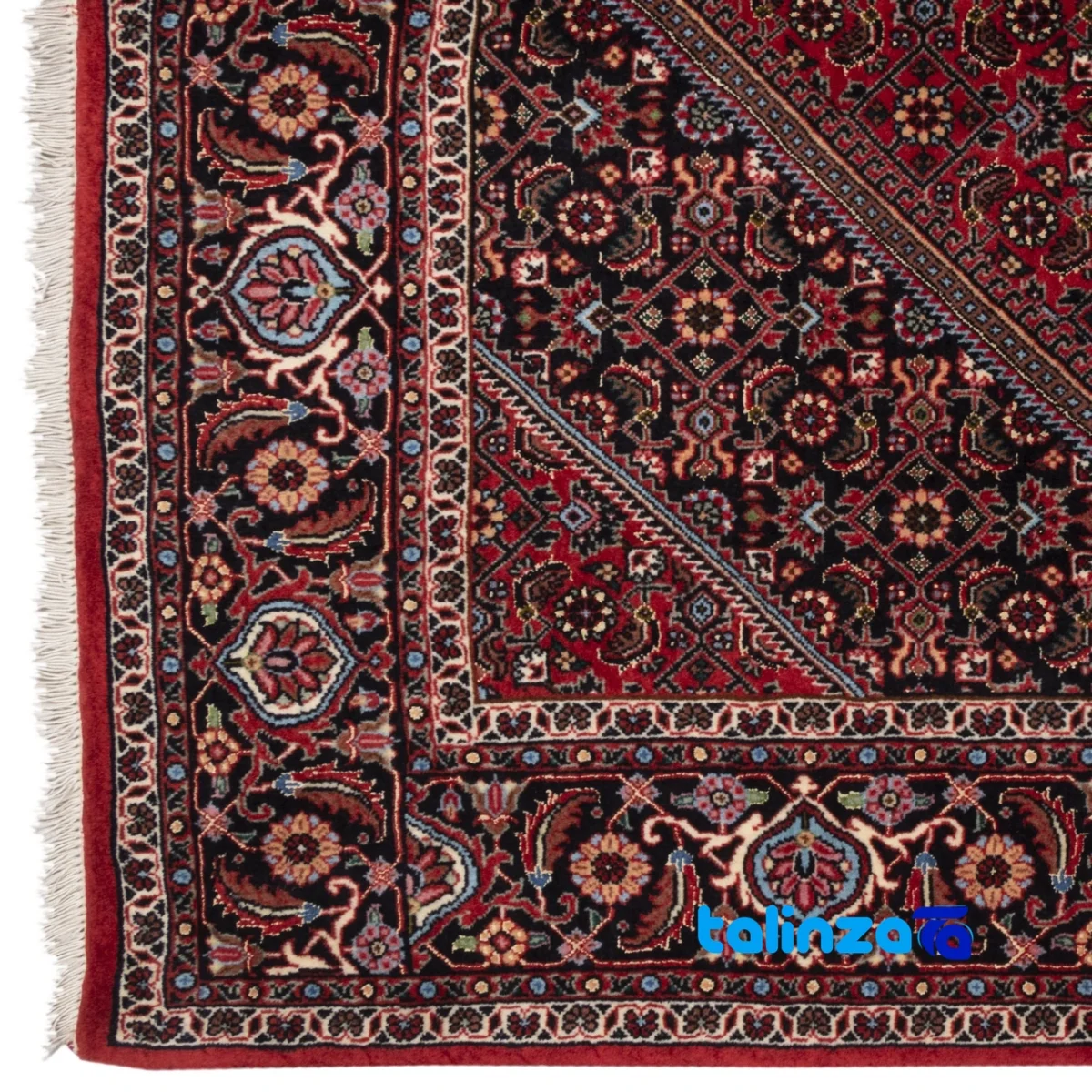 Cypress Handwoven Rug Red 202x120x1 cm - In-room view showing room styling and scale