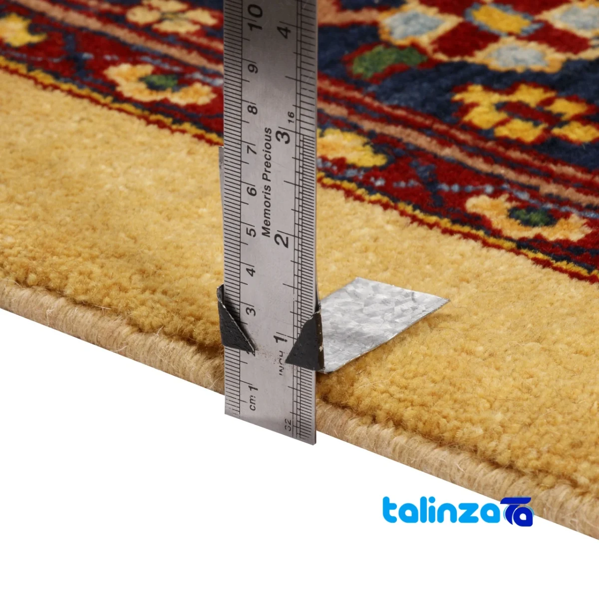 Si Persia Handwoven Rug Elegant Gold Design - Room setting showing floor placement example