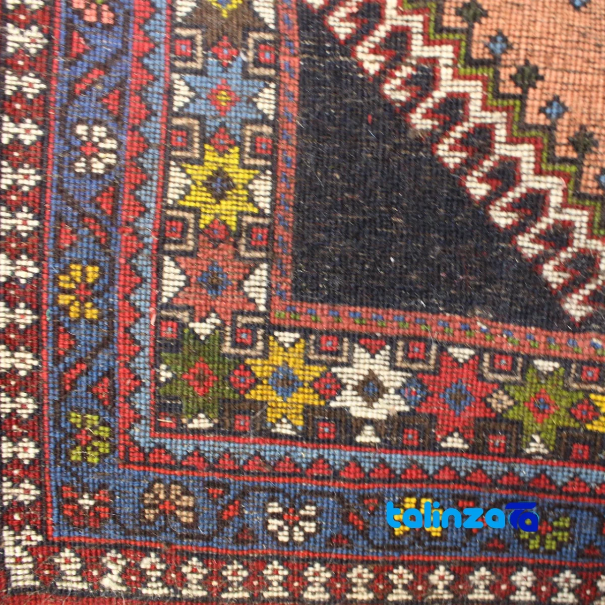 Handwoven Carpet Runner Colorful Design - In-room view showing room styling and scale