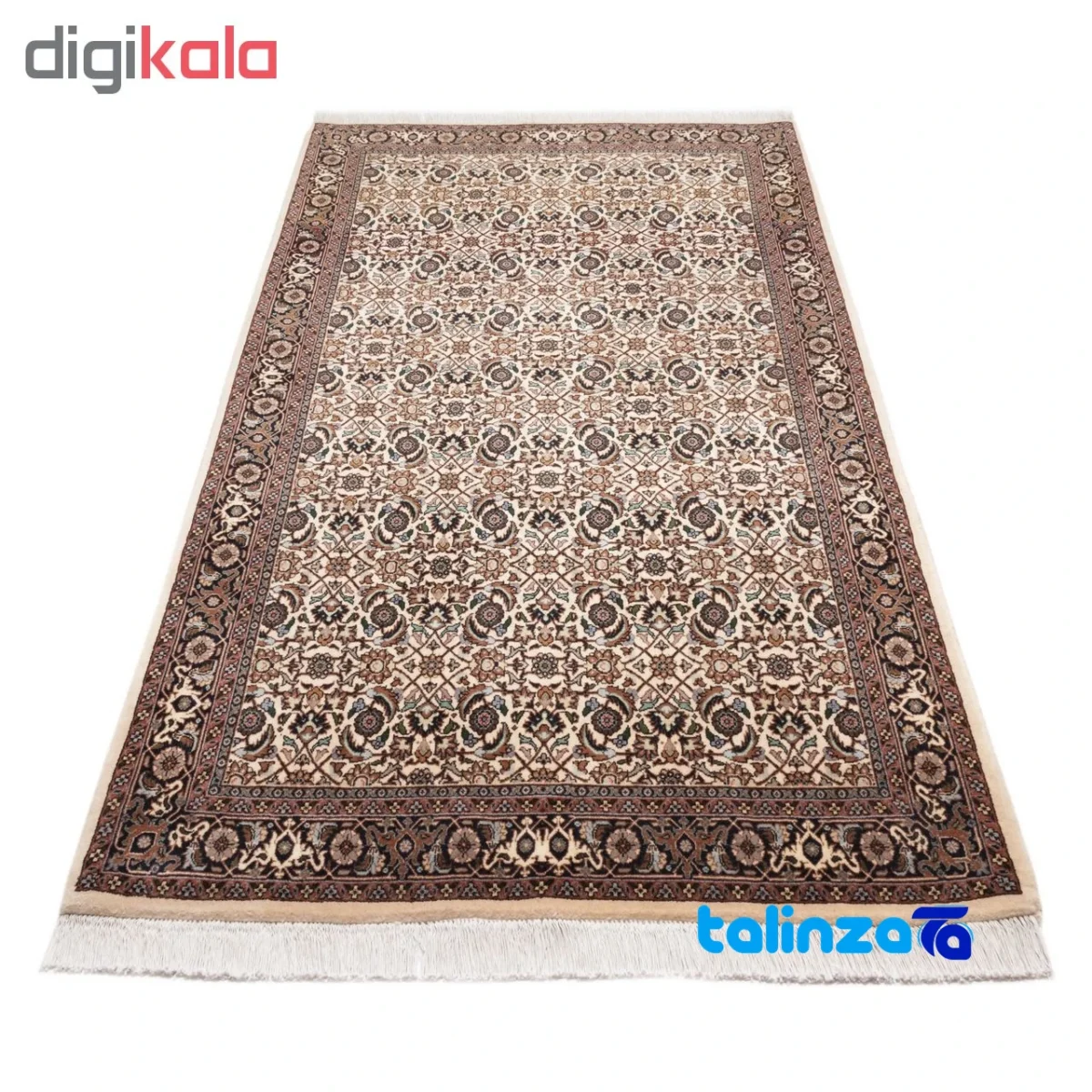 Room setting of C Persia Handwoven Rug - Elegant Cream Design floor placement example
