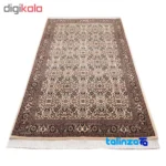 Room setting of C Persia Handwoven Rug - Elegant Cream Design floor placement example