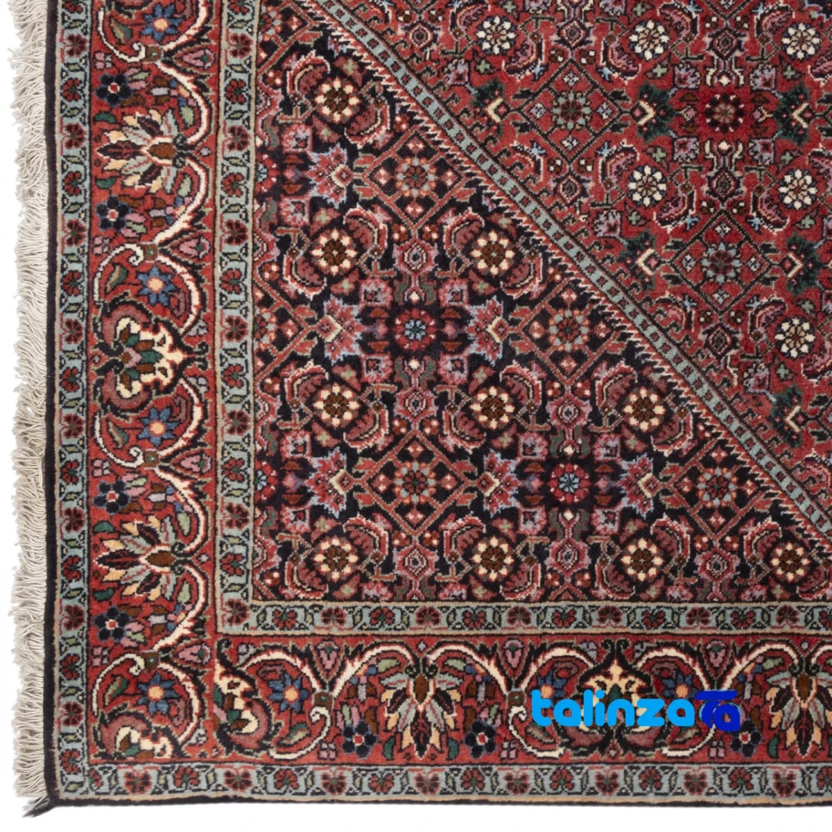 In-room view of Cypressia Handwoven Rug Red room styling and scale