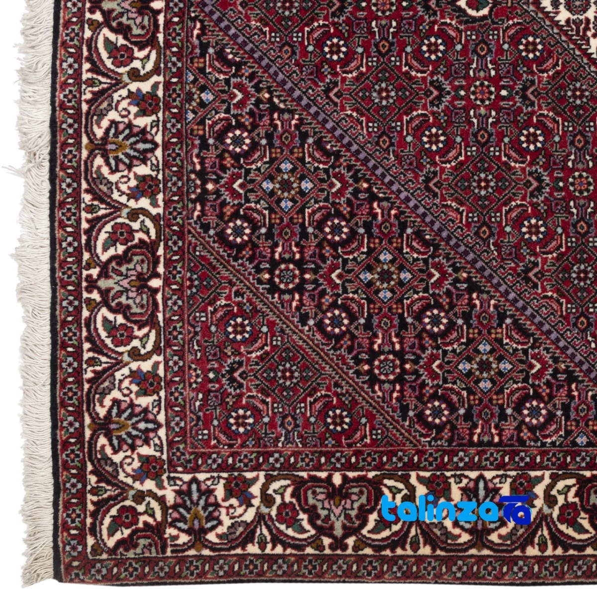 Room setting of C Persia Handwoven Rug Luxurious Design floor placement example