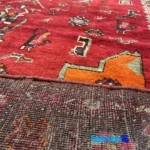 Kordi Handwoven Carpet Red room styling and scale (In-room view)