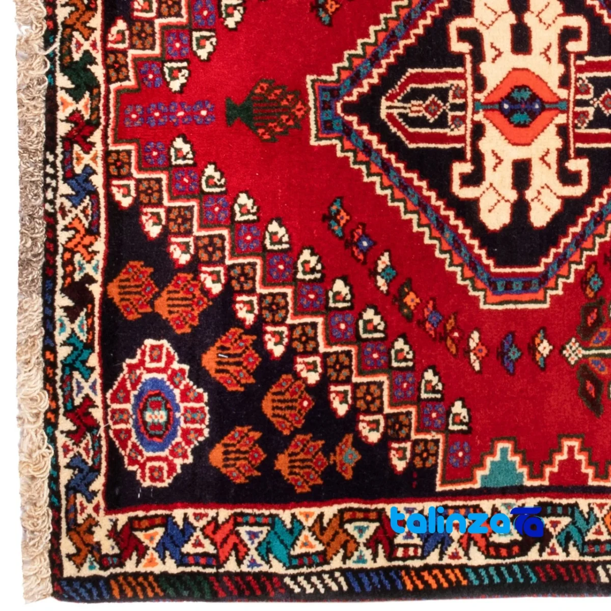 Si Persia Handwoven Rug Red floor placement example (Room setting)