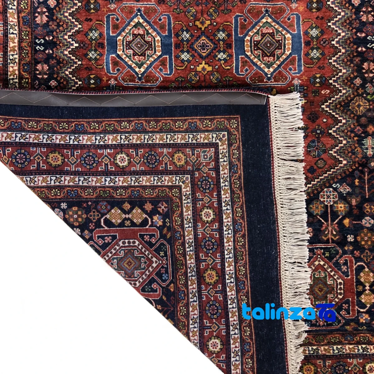 In-room view of Qashqai Handwoven Carpet Traditional Design room styling and scale