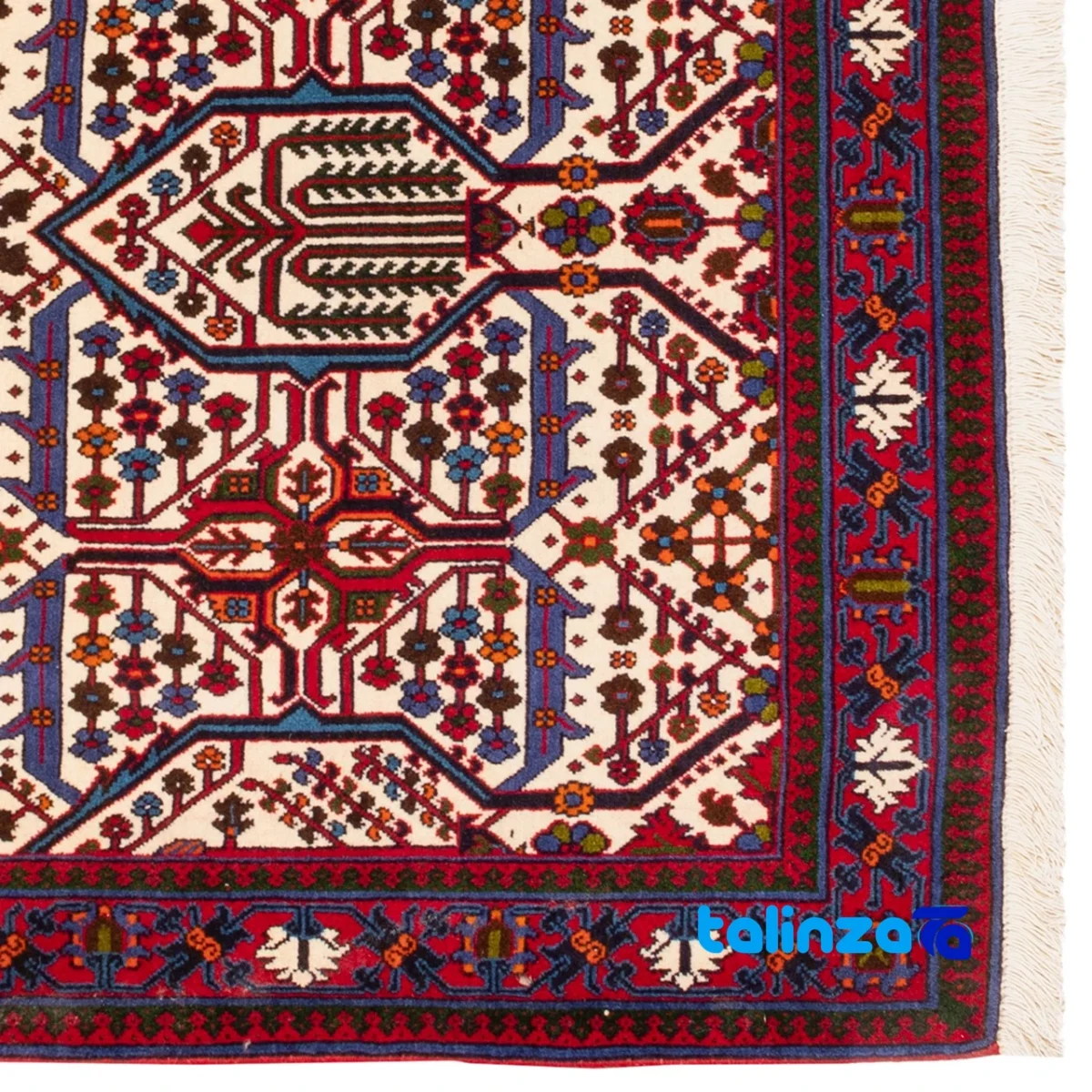 Persia Carpets Handwoven Rug Elegant Cream Design - In-room view showing room styling and scale