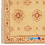 Room setting of Cypress Handwoven Runner Rug Elegant Gold Design floor placement example